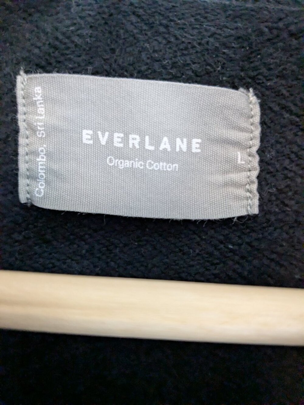 Everlane track 1/2 half zip sweatshirt black cotton - Picture 11 of 14